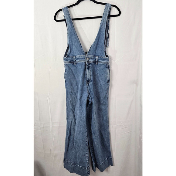Free People Pants - Free People Denim Wide Leg Overalls Womens Size 4 A Line Festival Boho Bib Tank